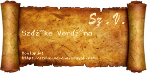 Szőke Veréna névjegykártya